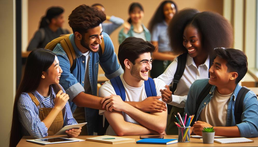 תלמידים מציקים אחד לשני -1