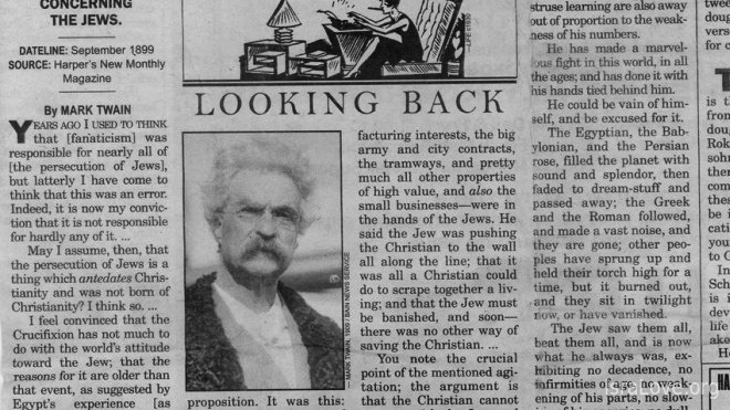 Что сказал Марк Твен про евреев?